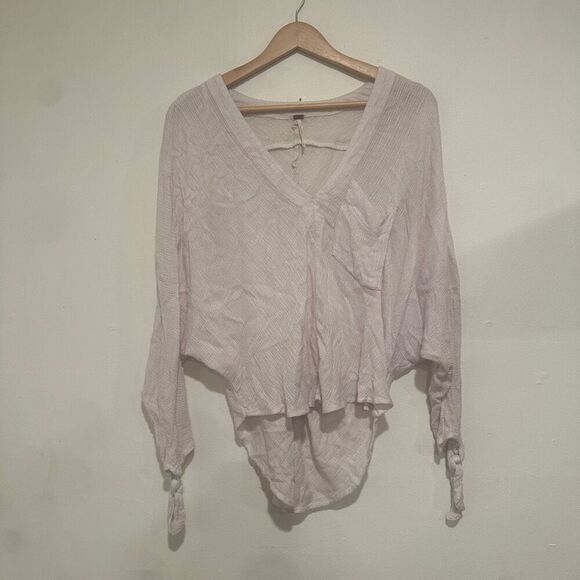 Free People Extra Small Gauzy V-Neck Top - Picture 1 of 4